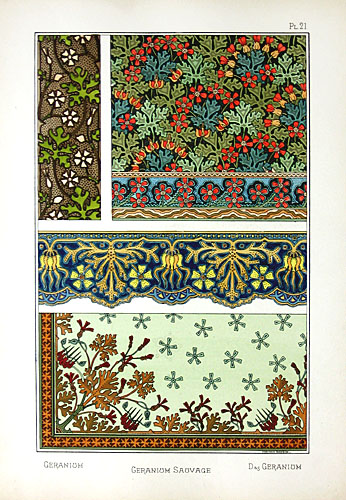 Original 1896 Grasset Art Nouveau Pochoir Floral prints For Sale