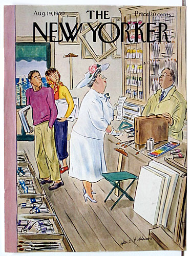 Original 1940s-50s New Yorker Magazine Cover For Sale