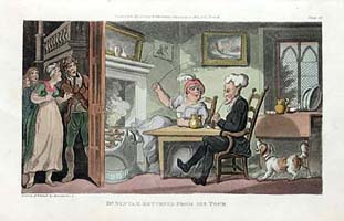 Doctor Syntax by Rowlandson Hand colored aquatint 1813