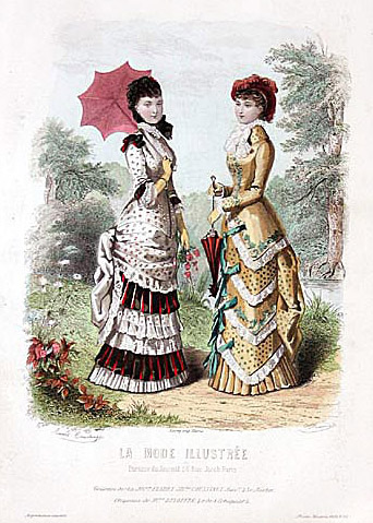 1880 Hand Colored French Fashions