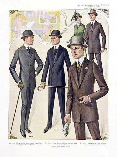 Original Antique 1914 Mens Fashion Poster/Prints For Sale