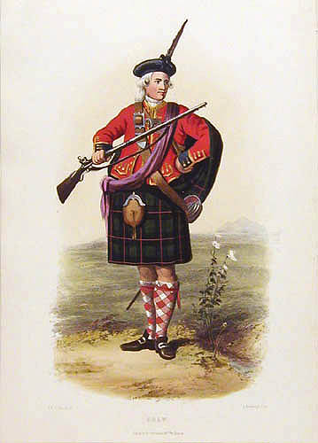 Original Antique Shaw Scottish Clan Print by McIan for Sale